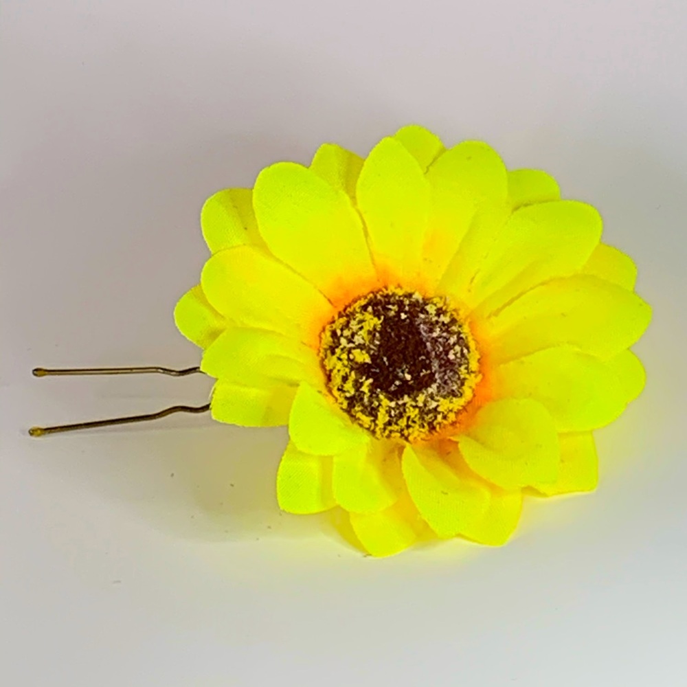 3” Sunflower Hair Pins